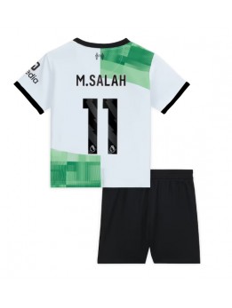 Otroški Nogometna dresi replika Liverpool Mohamed Salah #11 Gostujoči 2023-24 Kratek rokav (+ hlače)